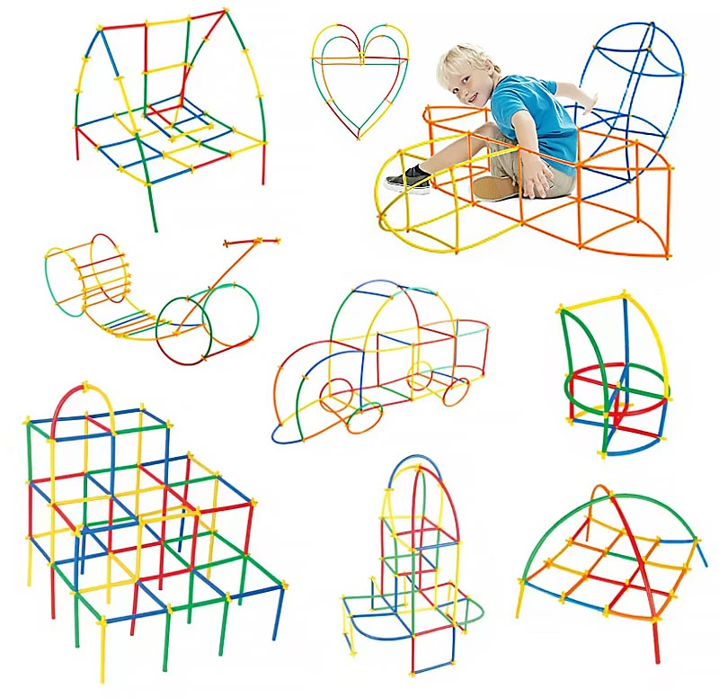 click4TOYS XXL KONSTRUKCINIŲ ŠIAUDŲ KONSTRUKCINIŲ ŠIAUDŲ KONSTRUKCINIŲ LAZDŲ KALULAI VAIKAMS 800