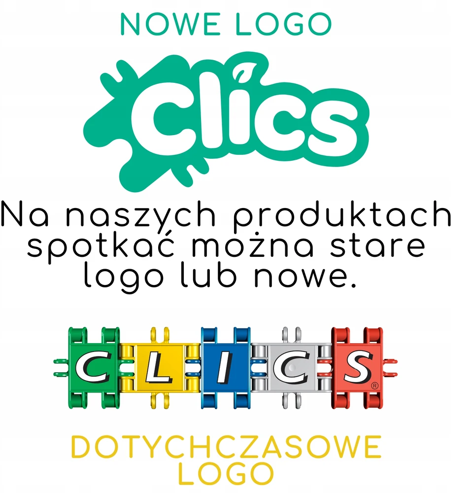 Clics toys KONSTRUKCINIAI KLUOKAI VAIKAMS CLICS RC001 dėžutė 5in1 69 vnt. SPAUSKITE PRADĖTI