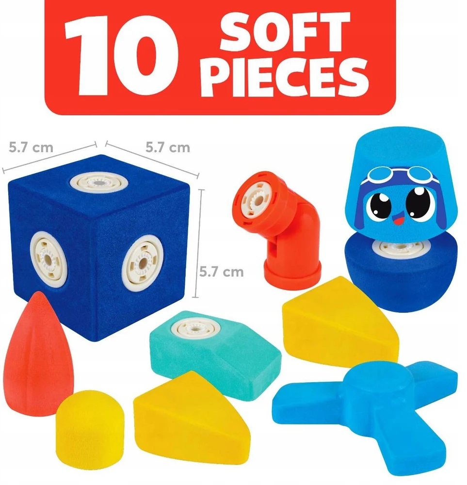 Clics toys Konstruktorius Blockaroo Aeroplane 301002, 10 det
