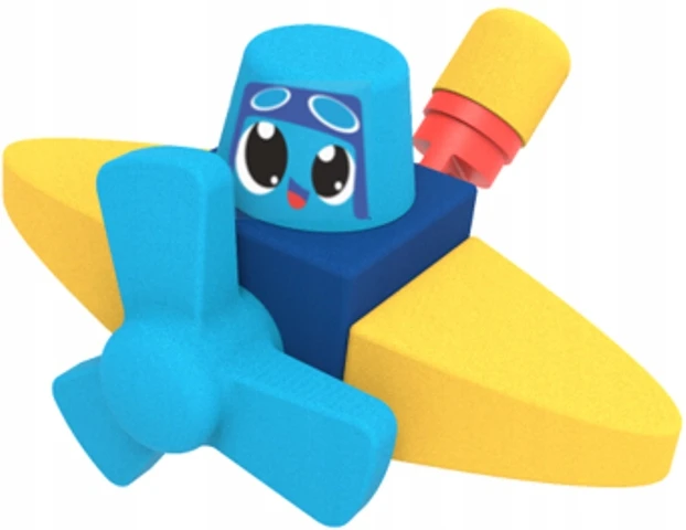 Clics toys Konstruktorius Blockaroo Aeroplane 301002, 10 det