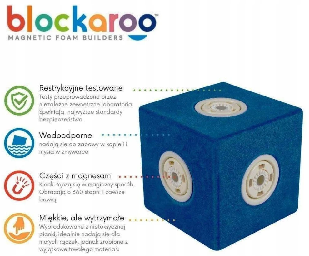 Clics toys MAGNETINIAI PUTO BLOKAI 301009 Blockaroo CRITTER VONIOS ŽAISLAI NEV