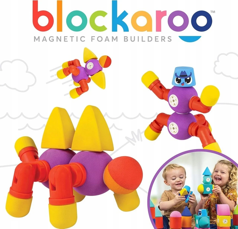 Clics toys MAGNETINIAI PUTO BLOKAI 301009 Blockaroo CRITTER VONIOS ŽAISLAI NEV