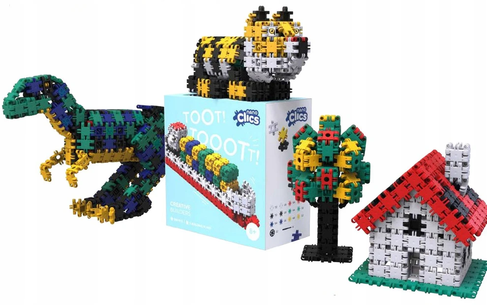 Clics toys Creative Statybiniai kaladėlės „Nano Clics“ – kūrybingi statybininkai – 500 elementų (NC003)