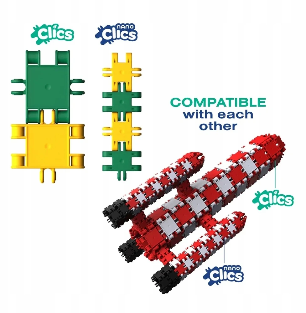 Pronice Clics toys Nano Clics 5in1 Konstrukciniai Statybiniai Blokeliai - 250 El.