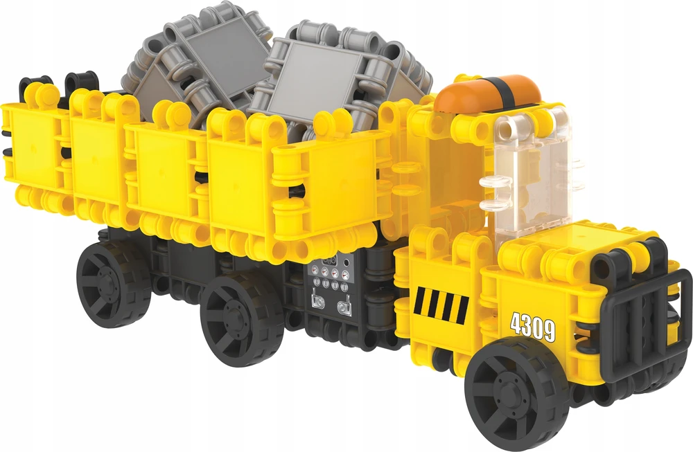 Clics toys Clics Nano Clics Konstruktorių rinkinys 5in1 su 144 detalėmis, vaikams nuo 4 metų, statybinės mašinos, spalvotas