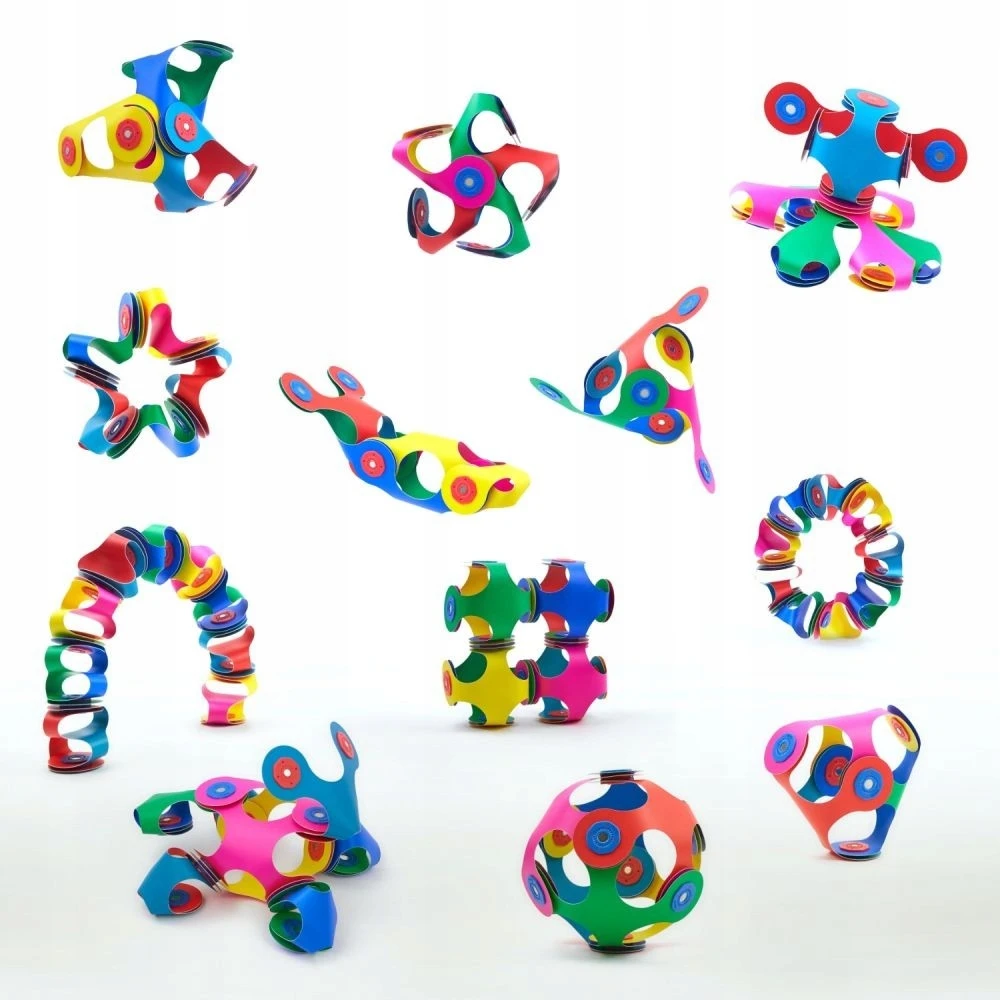Clixo Tiny & Mighty magnetiniai blokeliai, spalvoti, 9 vnt, žaislas 4+