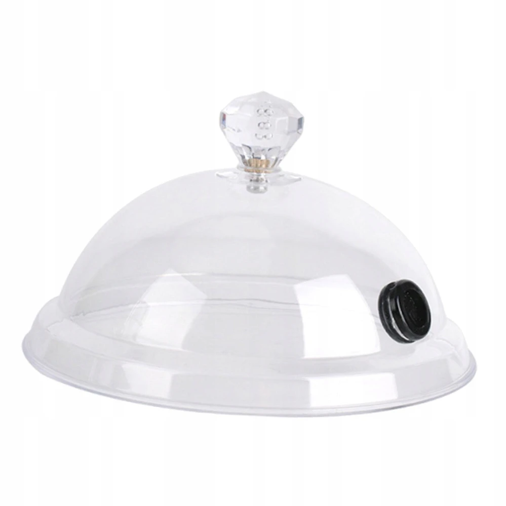 „Cloche“ rūkymo aksesuaras Tvirtas nešiojamasis skaidrus kupolas virtuvės skersmuo 26,5 cm