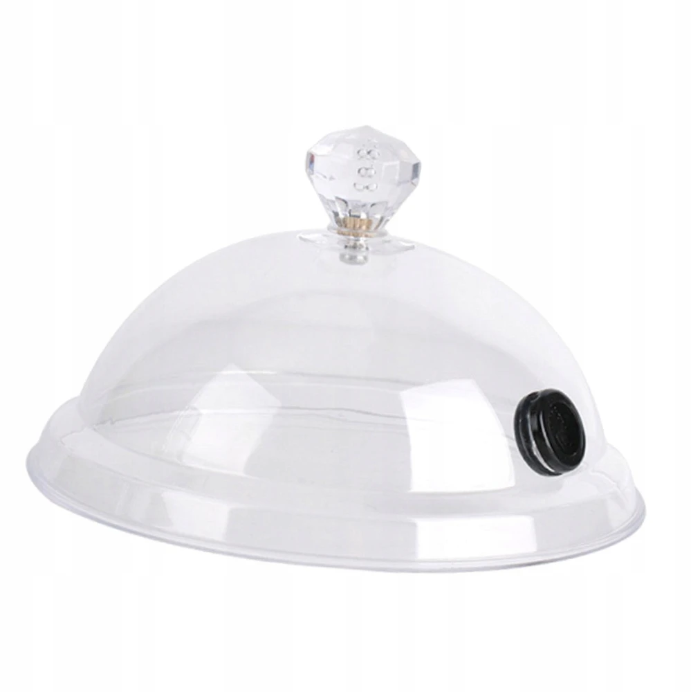 „Cloche“ rūkymo aksesuaras Tvirtas nešiojamasis skaidrus kupolas virtuvės skersmuo 26,5 cm
