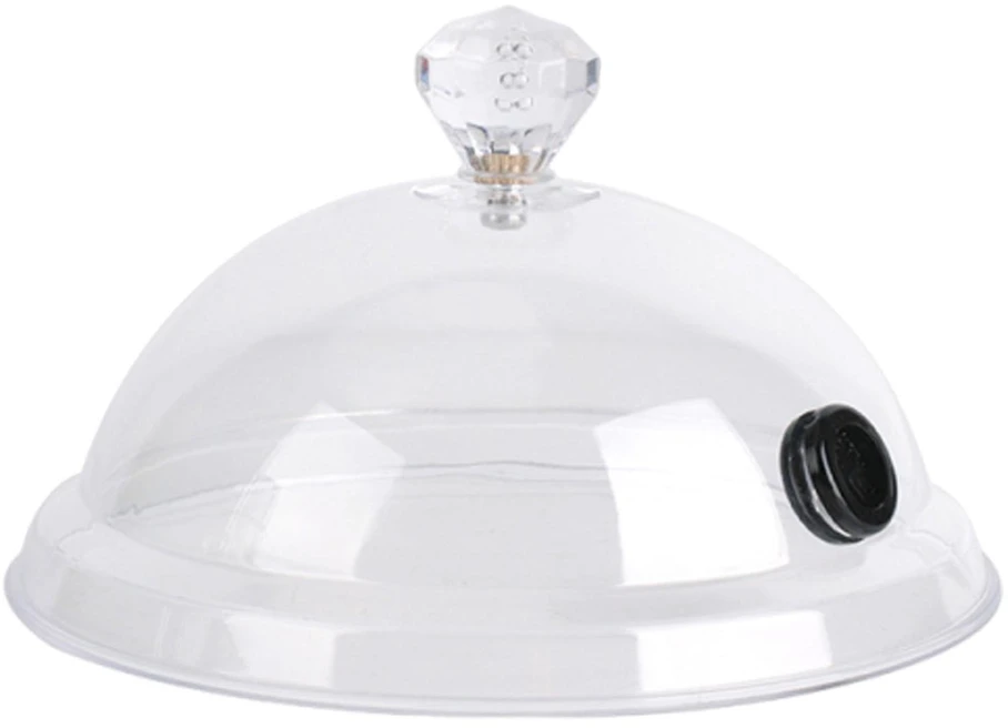 „Cloche“ rūkymo aksesuaras Tvirtas nešiojamasis skaidrus kupolas virtuvės skersmuo 26,5 cm