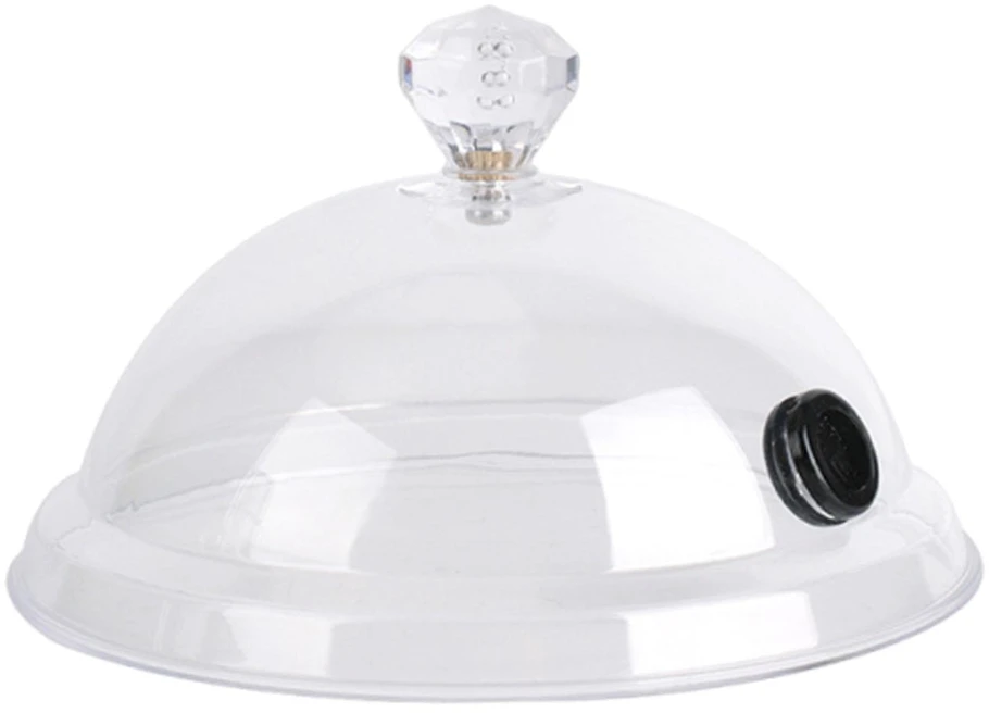 „Cloche“ rūkymo aksesuaras Tvirtas nešiojamasis skaidrus kupolas virtuvės skersmuo 26,5 cm
