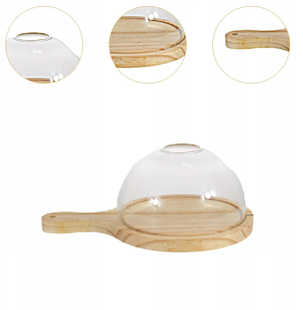 Cloche Smoking Dome Stiklinis maisto dangtis virtuvės nešiojamas dūmų skersmuo 15cm
