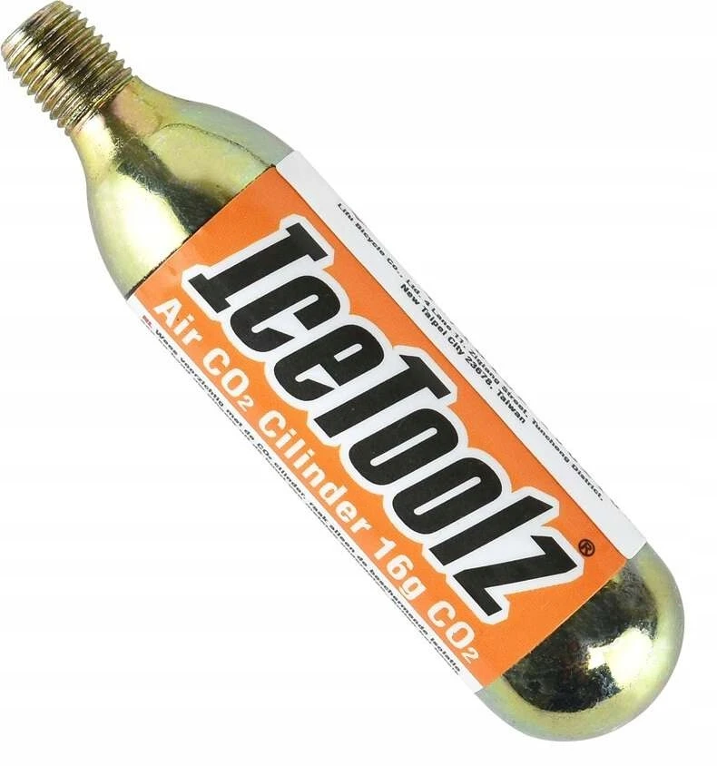 CO2 16g kasetės laisvalaikio dviračiui - ICETOOLZ - Geltona