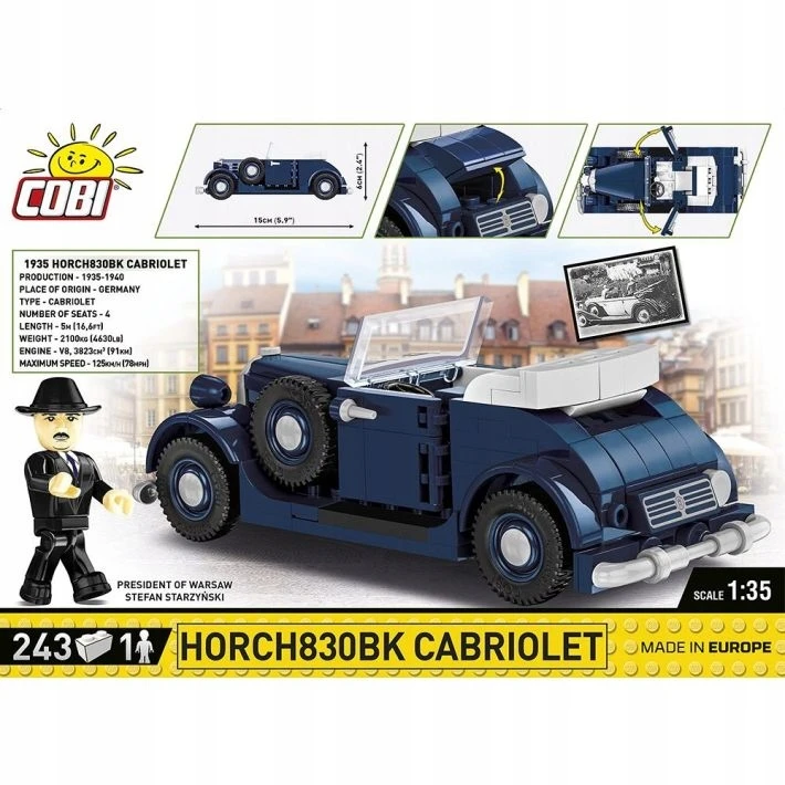 COBI 2262 blokai Horch830BK Cabriolet Car Cabriolet Auto
