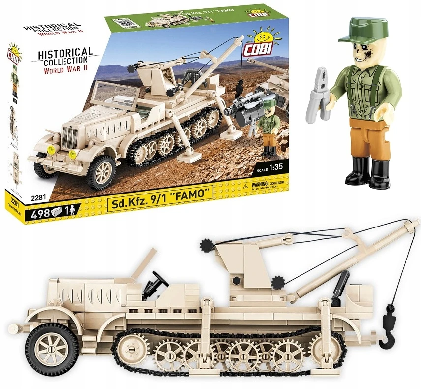 COBI 2281 vokiška transporto priemonė SD.KFZ 9/1 "FAMO