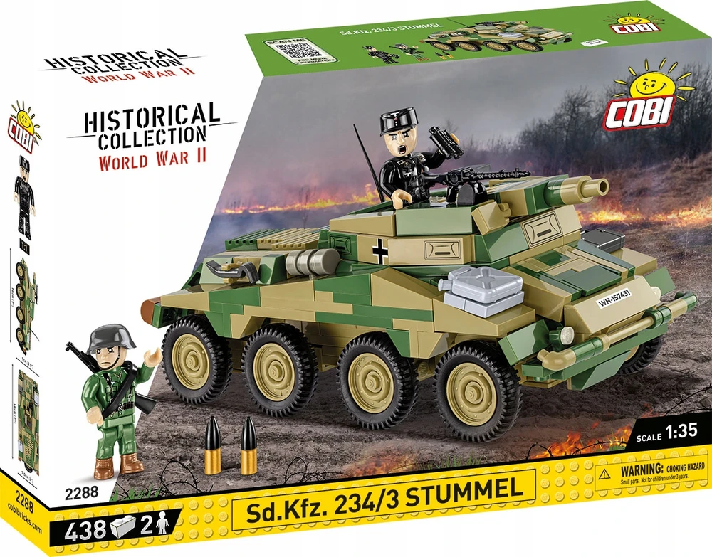 COBI 2288 SD.KFZ BLOKAI. 234/3 STUMMEL TANK Šarvuotas KARINIS AUTOMOBILIS