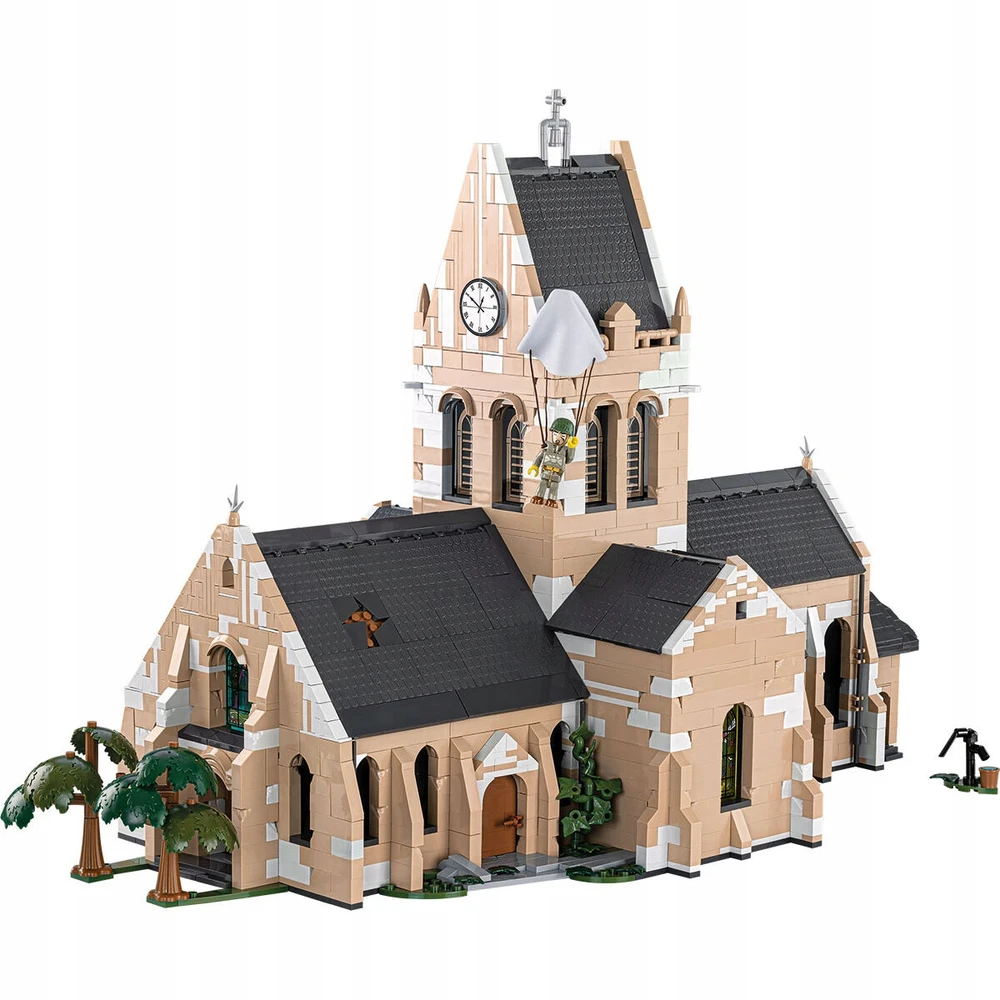 COBI-2299 blokuoja Antrojo pasaulinio karo Sainte-Mere-Eg 2280 klasės bažnyčią.