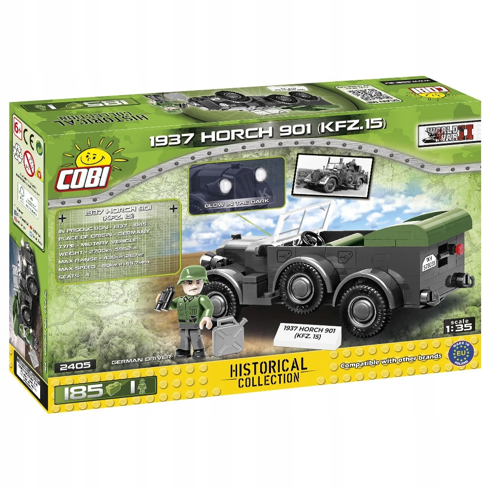 COBI-2405 ISTORINĖ KOLEKCIJA 1937 m. II PASAULINIS KARAS Horch 901 (Kfz.15)