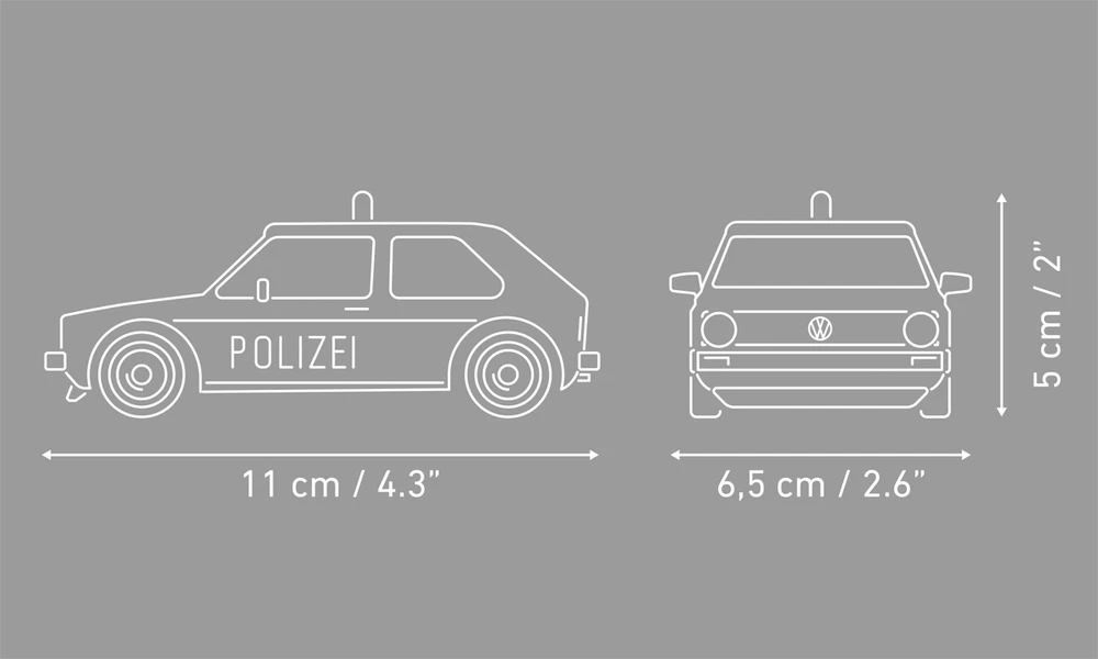 Cobi Kaladėlės Volkswagen Golf 1974 policijos modelis 1:35