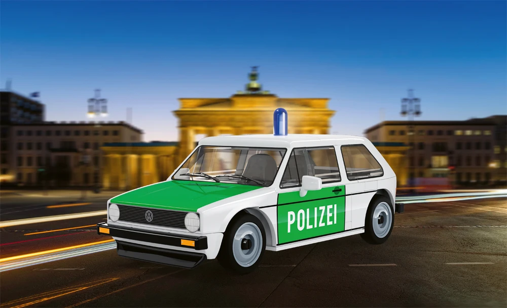 Cobi Kaladėlės Volkswagen Golf 1974 policijos modelis 1:35
