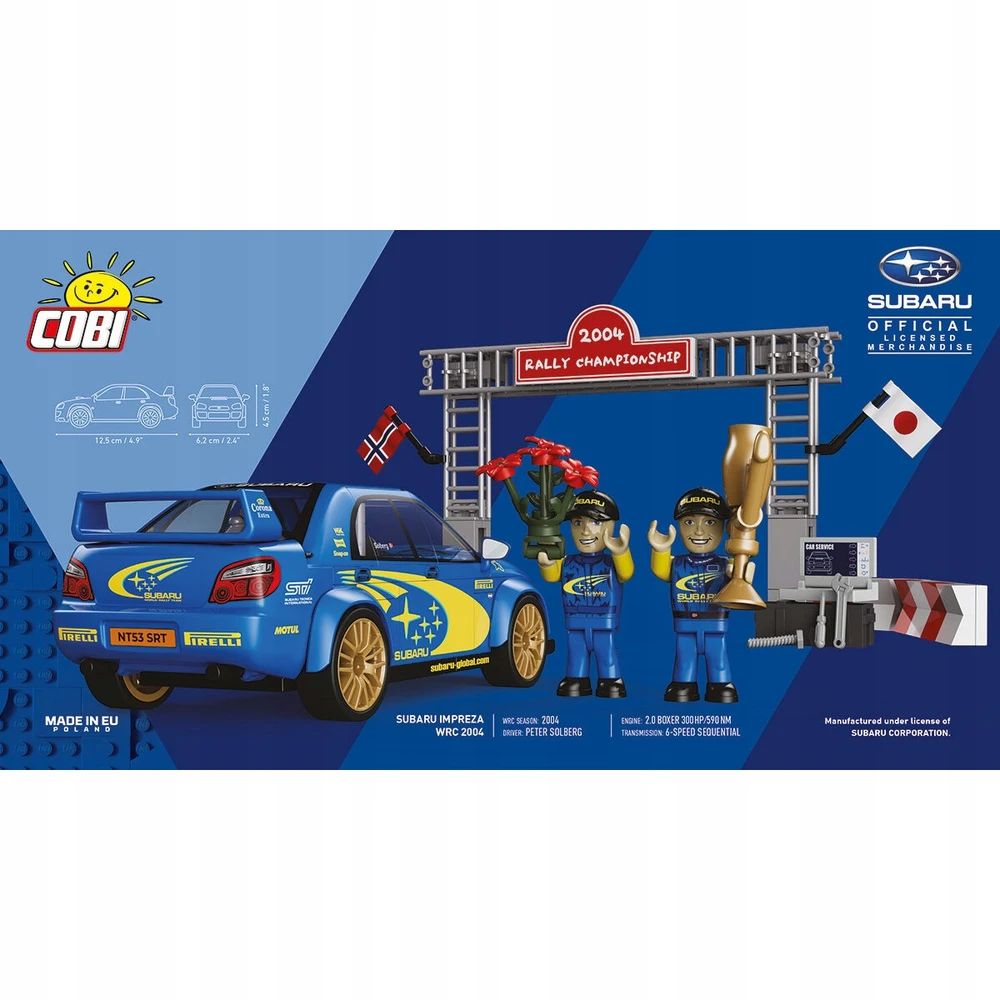 Cobi Kaladėlės Subaru Impreza WRC 2004 modelis 1:35 su figūrėlėmis