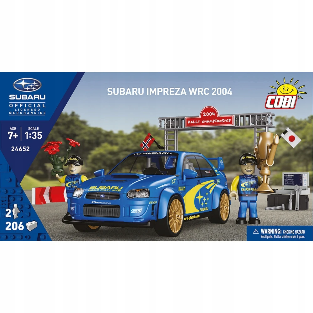 Cobi Kaladėlės Subaru Impreza WRC 2004 modelis 1:35 su figūrėlėmis