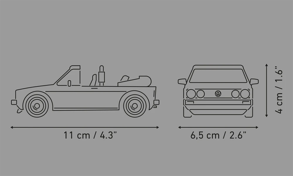 Cobi Kaladėlės Volkswagen Golf GTI British Version Cabriolet 1984 1:35