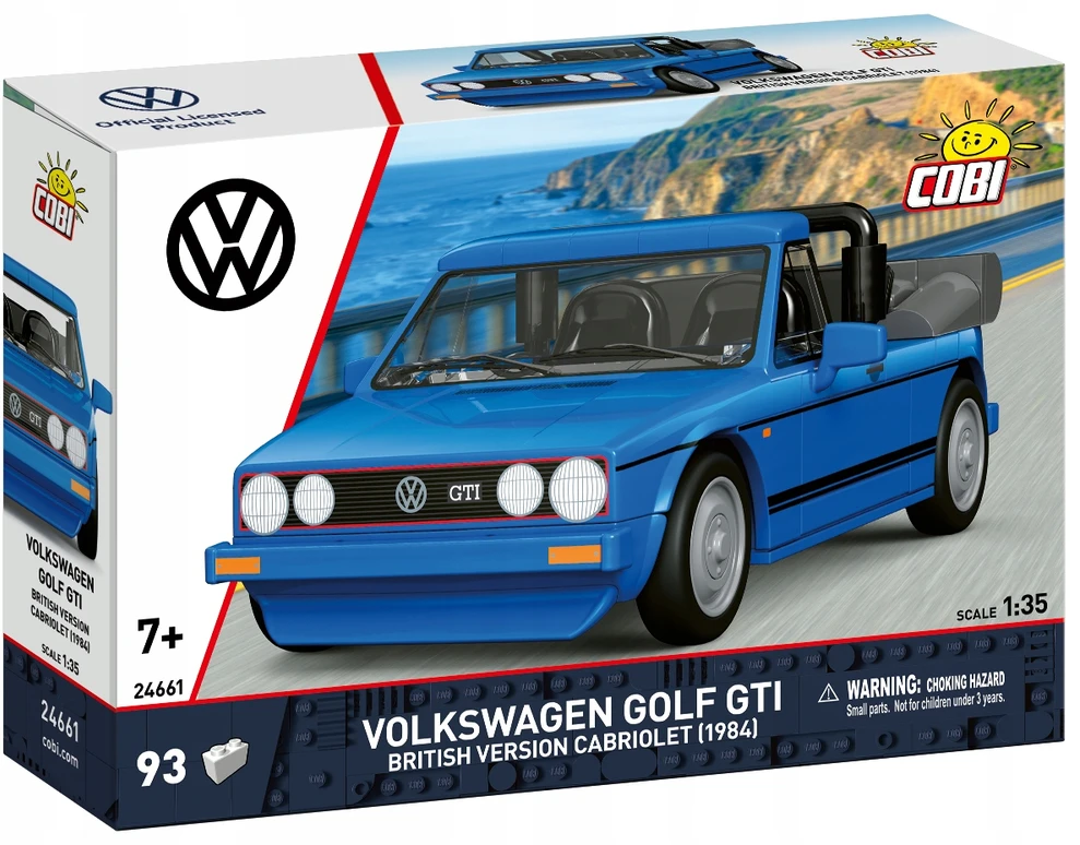 Cobi Kaladėlės Volkswagen Golf GTI British Version Cabriolet 1984 1:35