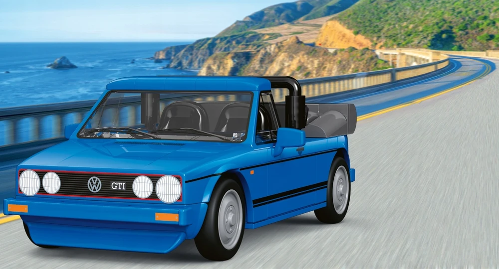 Cobi Kaladėlės Volkswagen Golf GTI British Version Cabriolet 1984 1:35