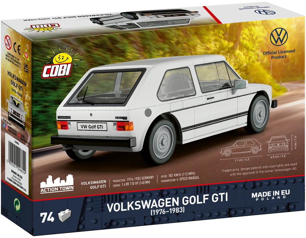 Cobi Kaladėlės Volkswagen Golf GTI 1976-1983 74 detalės