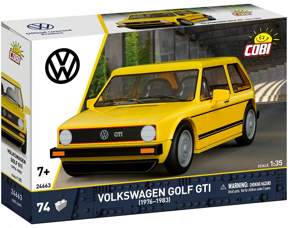 Cobi Kaladėlės Volkswagen Golf GTI geltonas modelis 1:35