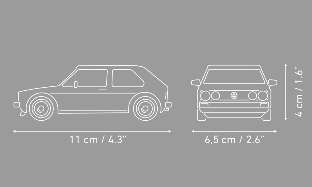Cobi Kaladėlės Volkswagen Golf GTI geltonas modelis 1:35