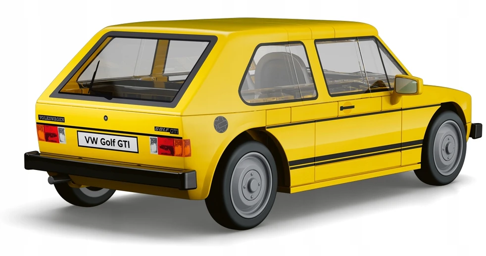 Cobi Kaladėlės Volkswagen Golf GTI geltonas modelis 1:35