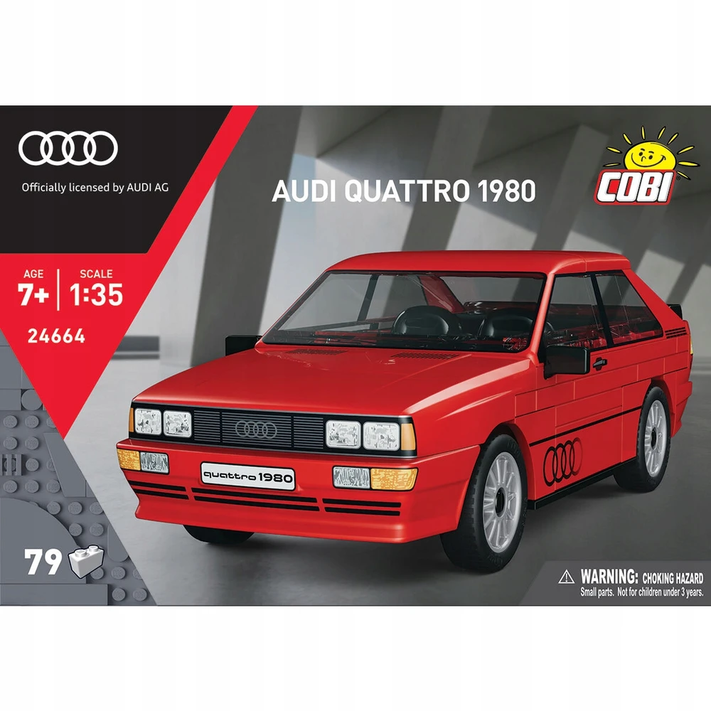 Cobi Kaladėlių rinkinys Audi Quattro 1980 raudonas 1:35