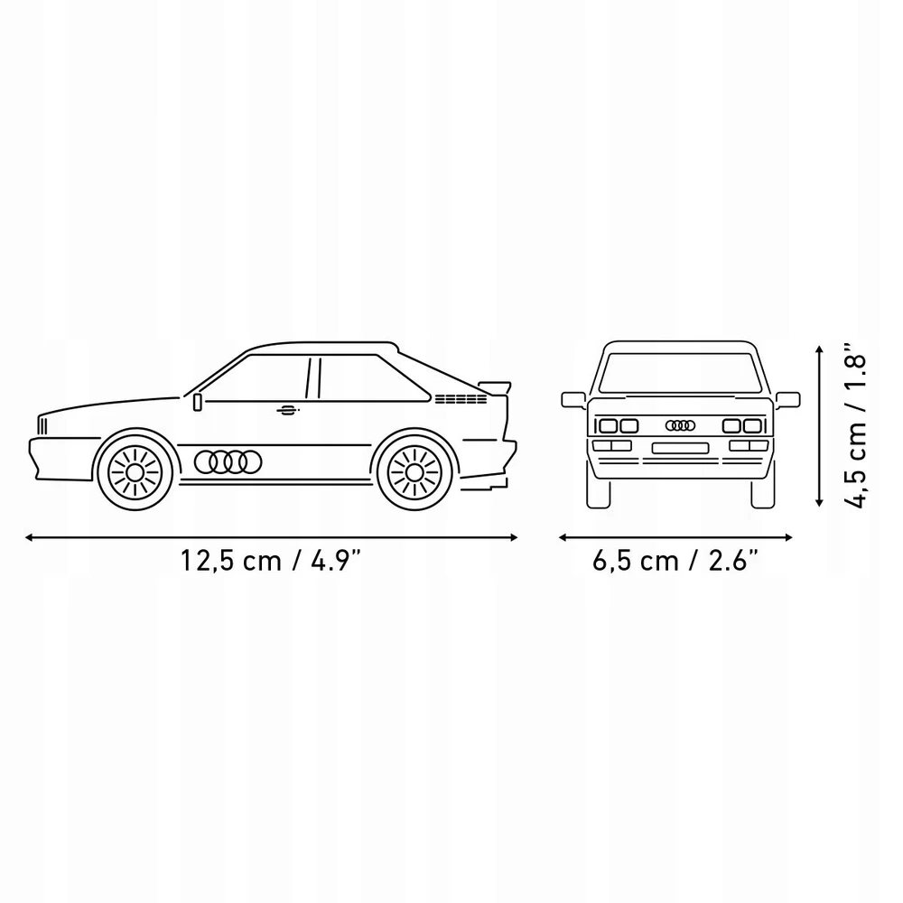 Cobi Kaladėlių rinkinys Audi Quattro 1980 baltas 1:35