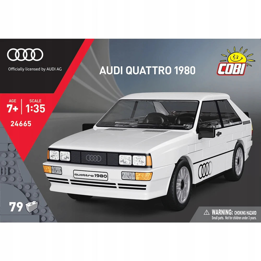 Cobi Kaladėlių rinkinys Audi Quattro 1980 baltas 1:35