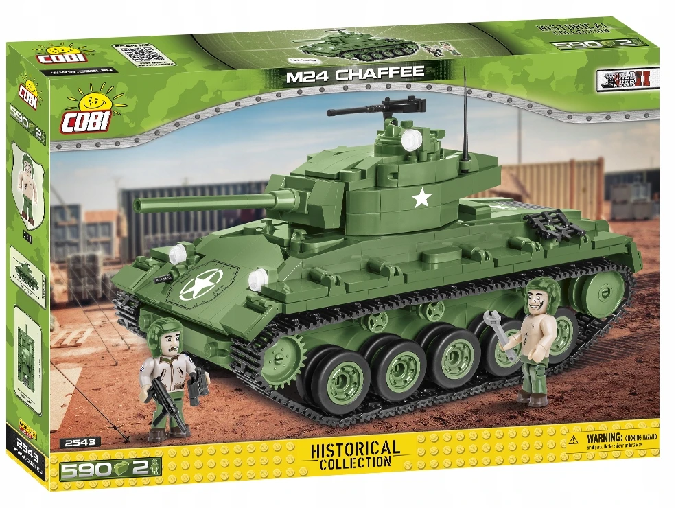 COBI M24 Chaffee tanko konstruktorius, 590 det., mastelis 1:28
