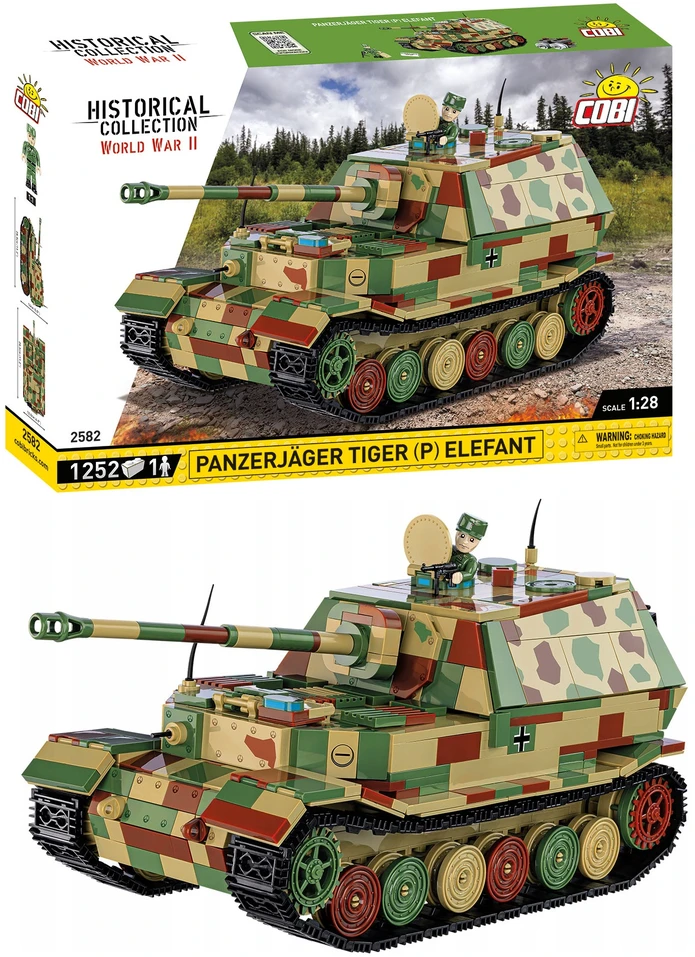 COBI 2582 BLOKAI Panzerjäger Tiger (P) Elefant Tank Cannon