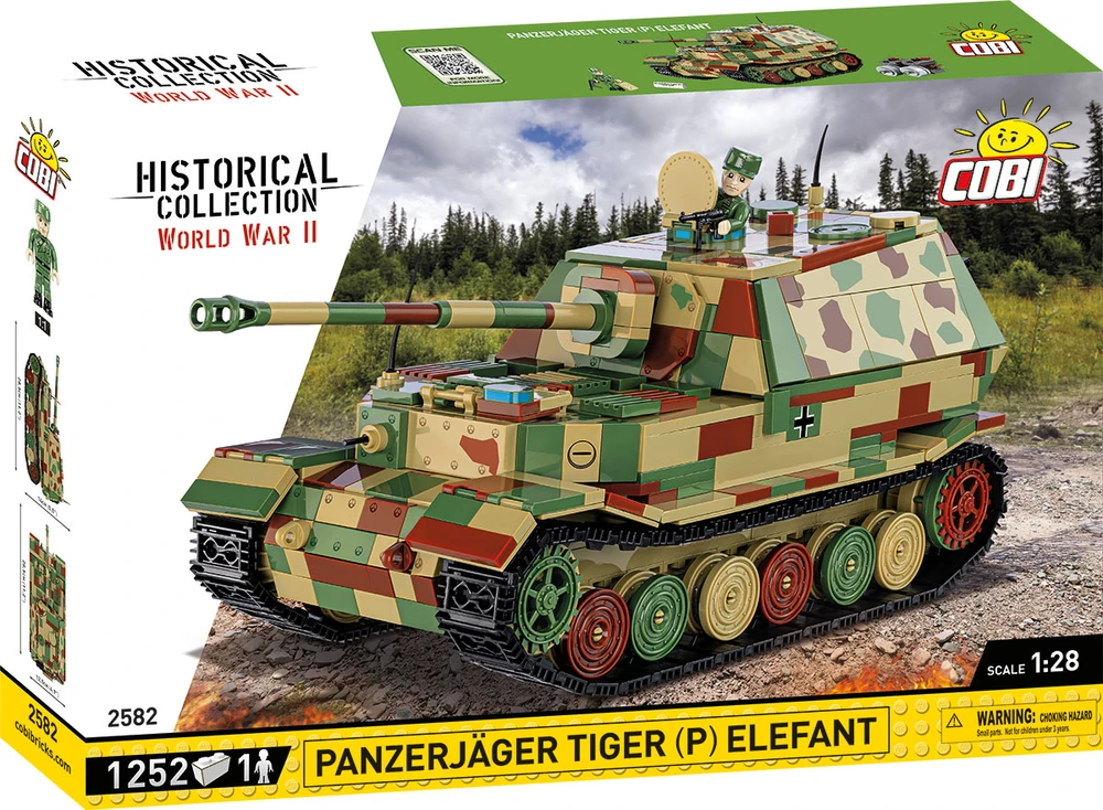 COBI 2582 BLOKAI Panzerjäger Tiger (P) Elefant Tank Cannon