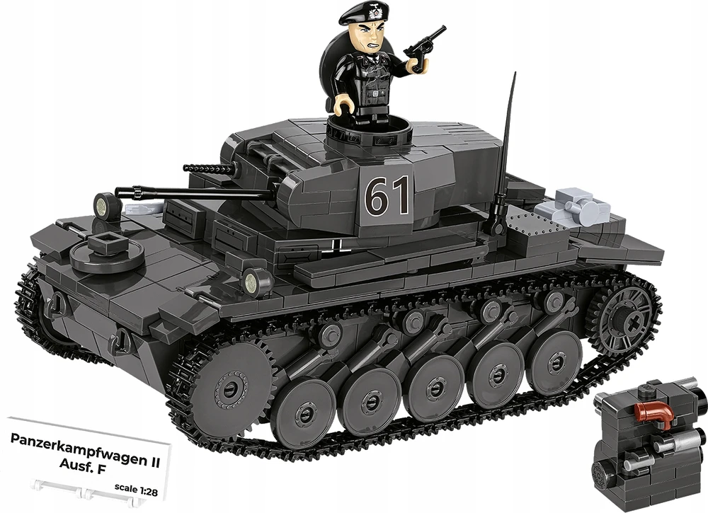 COBI 2597 blokai Panzerkampfwagen II Ausf. F Vokiečių lengvasis tankas