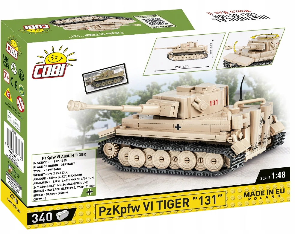 COBI - Konstruktorius PzKpfw VI Tiger 131, 1/48, 2710