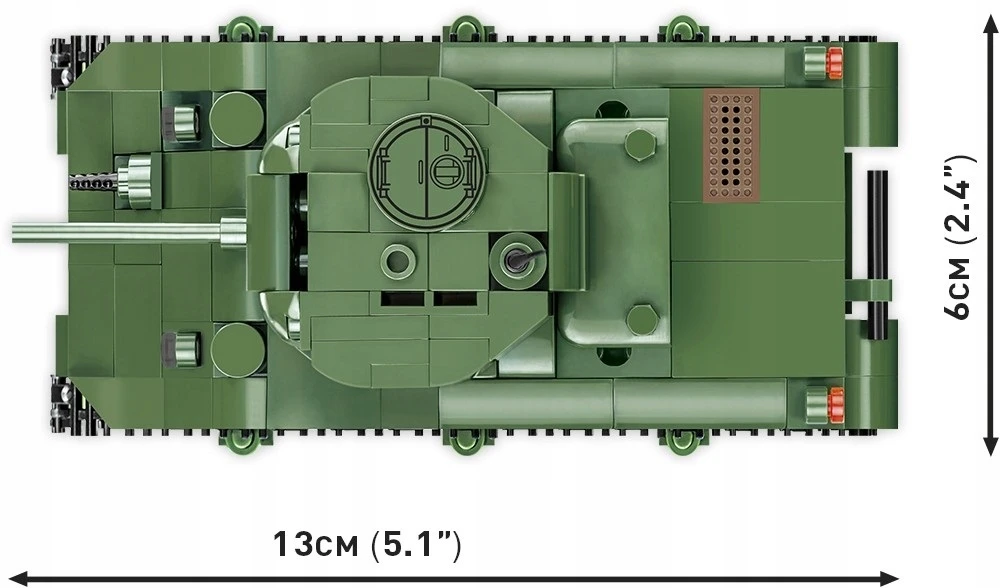 COBI konstruktorius Sherman M4A1 tankas 1:48, 312 detalių (2715)