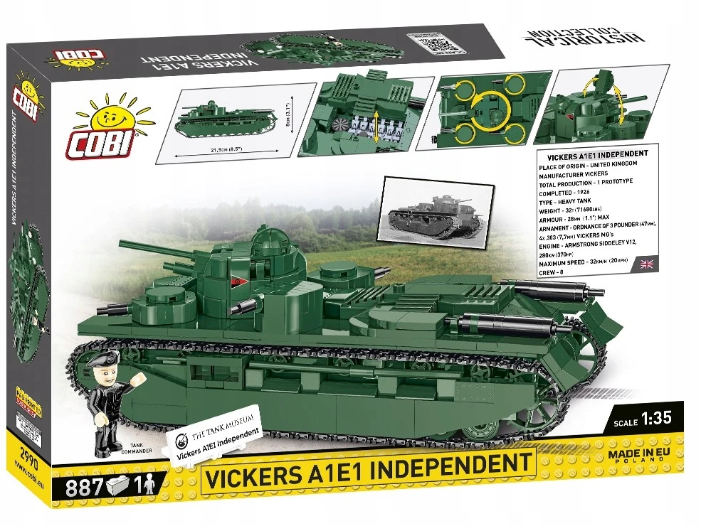 COBI 2990 Vickers A1E1 nepriklausomas bakas BLOCKI