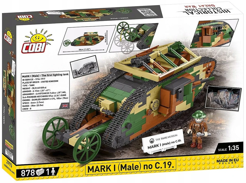 Cobi Mark I vyras modelis C.19 konstruktorius, 878 dalys