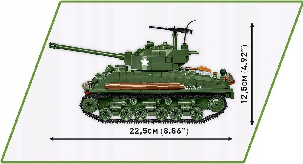 Cobi Klocki Sherman m4a2e8 blokai 865 blokai