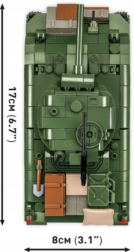 COBI 3126 blokuoja pagrindinį kovinį tanką SHERMAN M4A1, amerikietišką vidutinį tanką