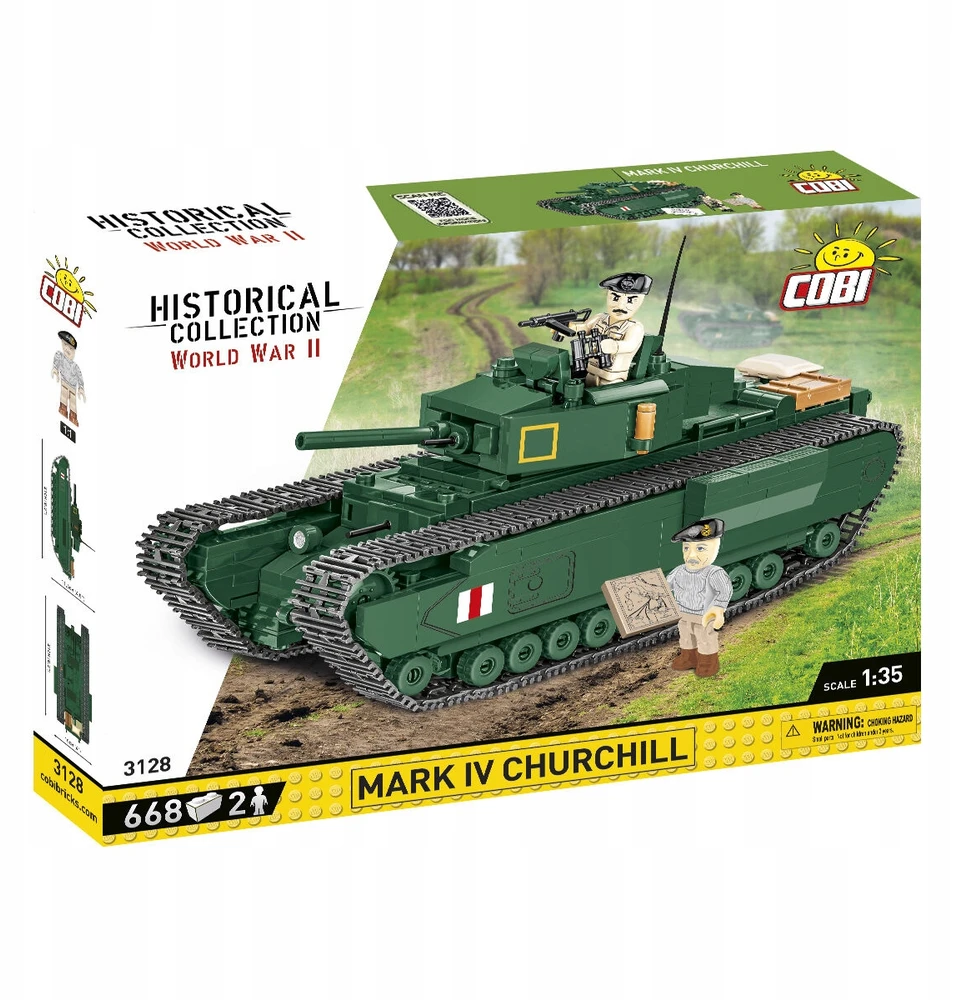 COBI-3128 HC WWII CHURCHILL MK.III 664 KL blokeliai.