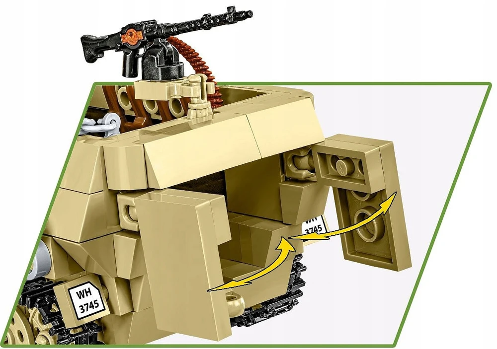 Cobi Pusiau vikšrinis šarvuotas transporteris Sd.Kfz.251, 500 konstravimo kaladėlių