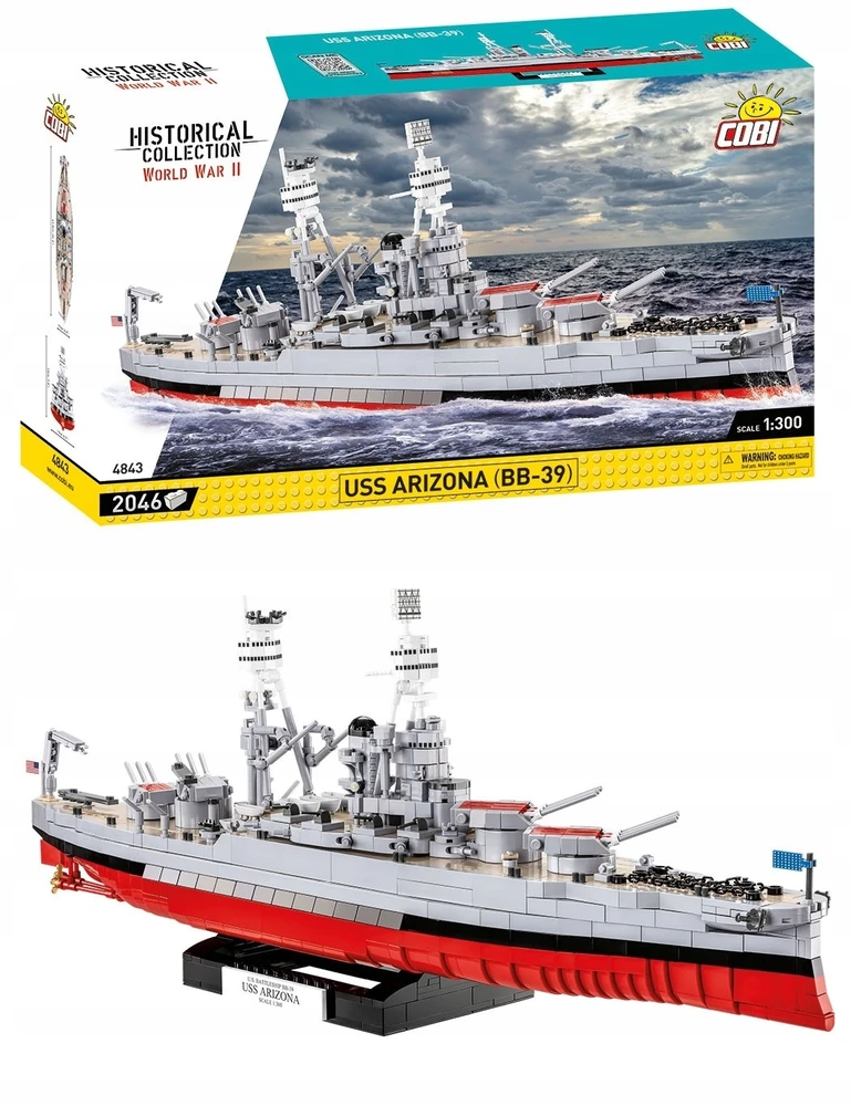Cobi USS Arizona BB-39 Konstruktoriaus Rinkinys su 2046 Dalimis