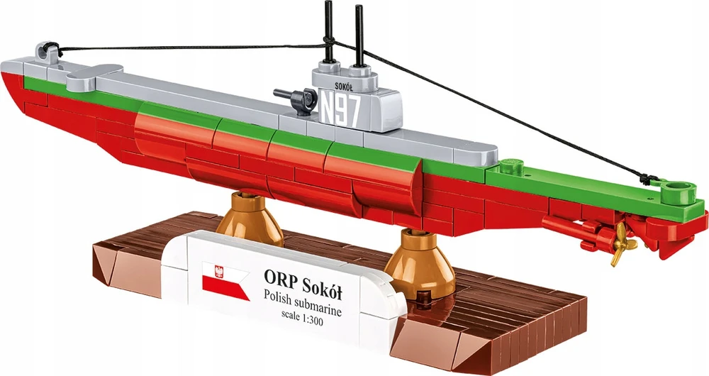 COBI 4863 Lenkijos povandeninis laivas ORP SOKÓŁ Lenkijos povandeninis laivas