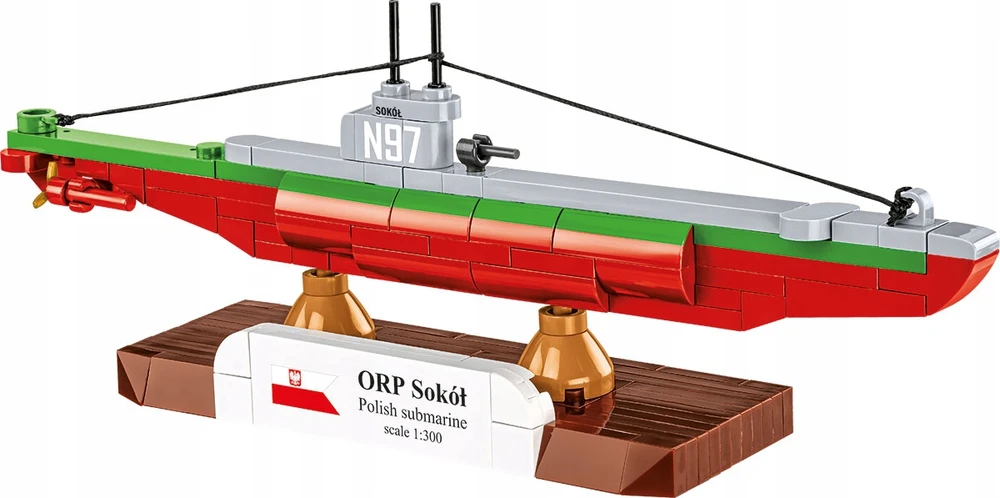 COBI 4863 Lenkijos povandeninis laivas ORP SOKÓŁ Lenkijos povandeninis laivas